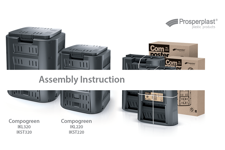 ¿Cómo montar el compostador Compogreen IKST220, IKST320, IKL220, IKL320?