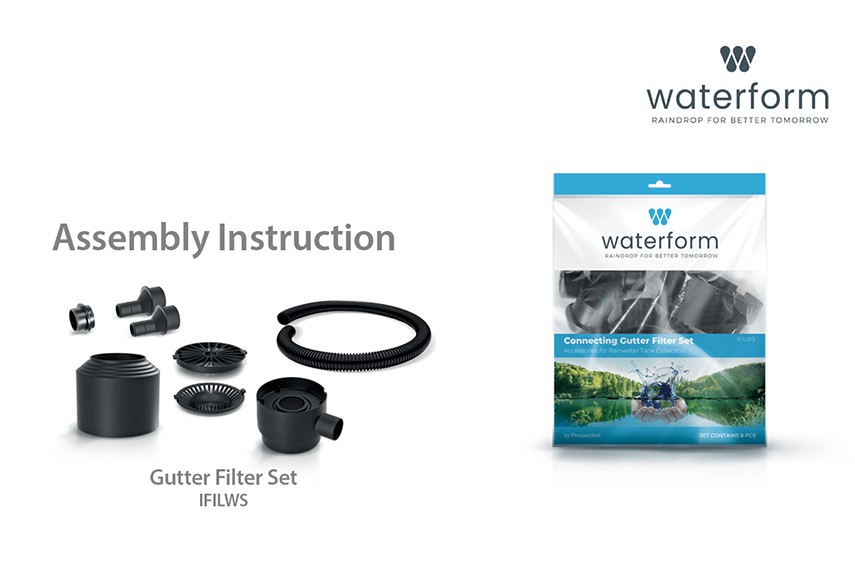 ¿Cómo instalar el filtro de canalón para el agua de lluvia Gutter Filter Set IFILWS?