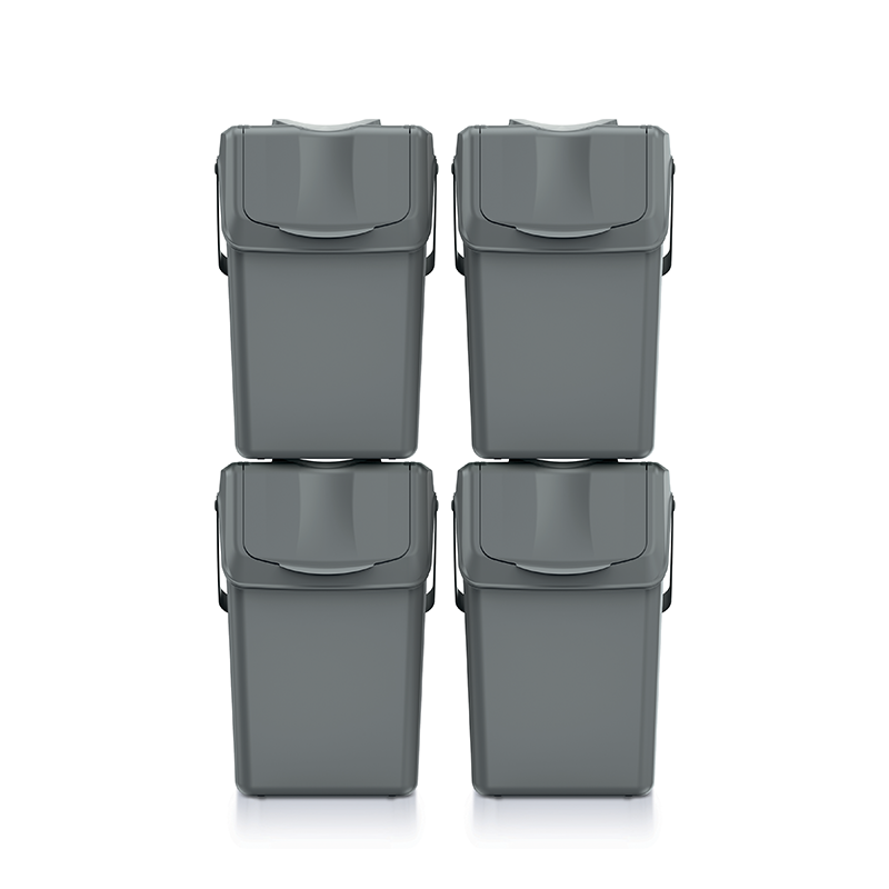 4 Cubos De Reciclaje Plástico Prosperplast Sortibox Antracita 140l con  Ofertas en Carrefour